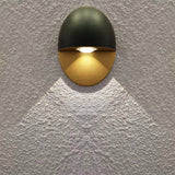 Modern Minimalist Oval LED Outdoor Wall Sconce Lamp 1-Light Lasson Living