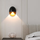 Modern Minimalist Oval LED Outdoor Wall Sconce Lamp 1-Light Lasson Living