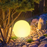 Modern Minimalist Solar Globe LED Outdoor Light 1-Light