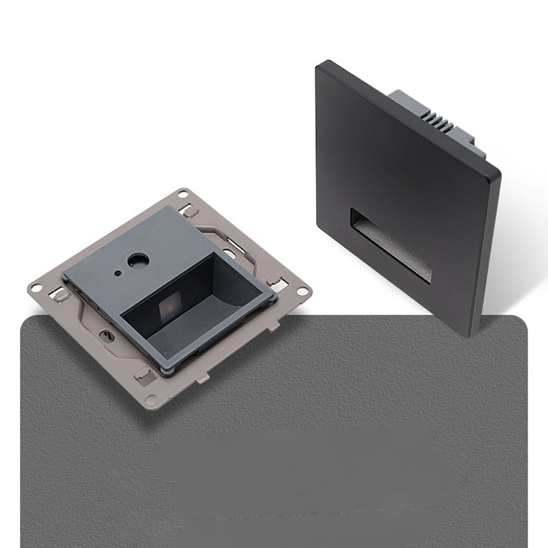 Modern Minimalist Square LED Recessed Wall Lamp 1-Light Lasson Living