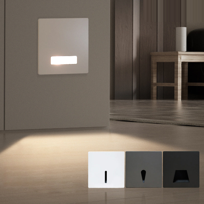Modern Minimalist Square LED Recessed Wall Lamp 1-Light Lasson Living