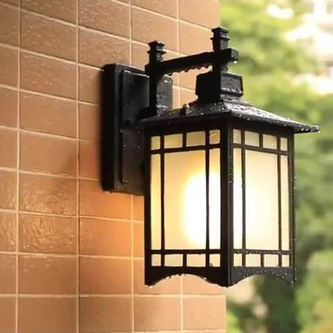 Modern Pavilion 1-Light LED Solar Wall Sconce Lamp