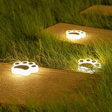 Modern Paw Shape Solar LED Floor Light 1-Light