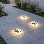 Modern Paw Shape Solar LED Floor Light 1-Light Lasson Living