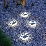 Modern Paw Shape Solar LED Floor Light 1-Light