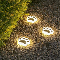 Modern Paw Shape Solar LED Floor Light 1-Light