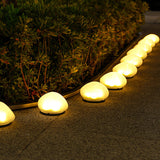Modern Pebble Solar LED Ground Light 1-Light