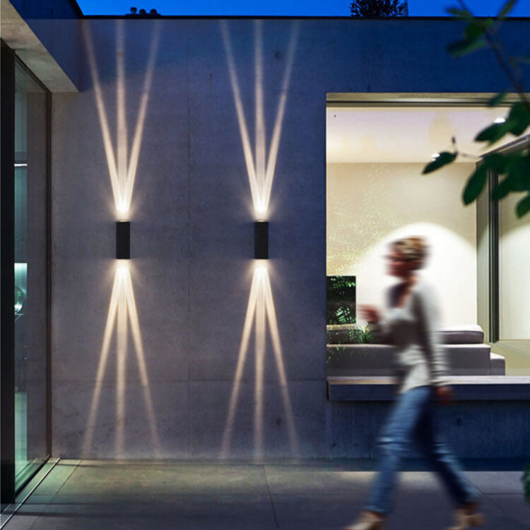 Modern Rectangular LED Wall Sconce Lamp 2-Light Lasson Living