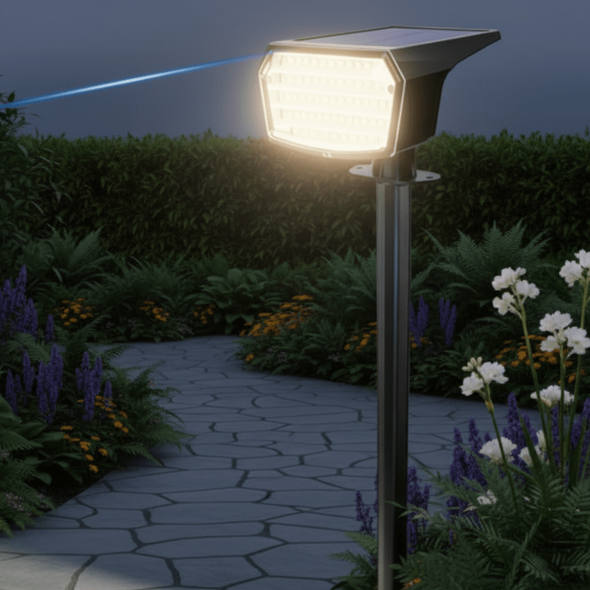 Modern Rectangular Solar LED Floodlight 1-Light