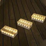 Modern Rectangular Solar LED Outdoor Brick Light 1-Light
