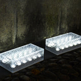 Modern Rectangular Solar LED Outdoor Brick Light 1-Light