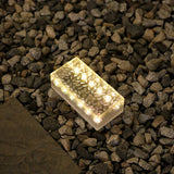 Modern Rectangular Solar LED Outdoor Brick Light 1-Light