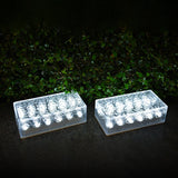 Modern Rectangular Solar LED Outdoor Brick Light 1-Light
