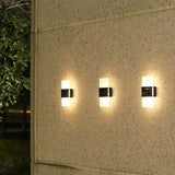 Modern Rectangular Solar LED Sconce 1-Light