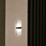 Modern Rectangular Solar LED Sconce 1-Light