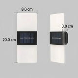 Modern Rectangular Solar LED Sconce 1-Light