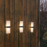 Modern Rectangular Solar LED Sconce 1-Light