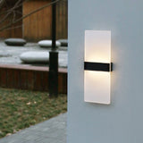 Modern Rectangular Solar LED Sconce 1-Light