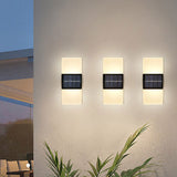 Modern Rectangular Solar LED Sconce 1-Light