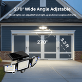 Modern Rectangular Solar LED Security Floodlight 3-Light