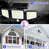Modern Rectangular Solar LED Security Floodlight 3-Light
