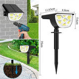 Modern Rectangular Solar LED Spot Light 1-Light