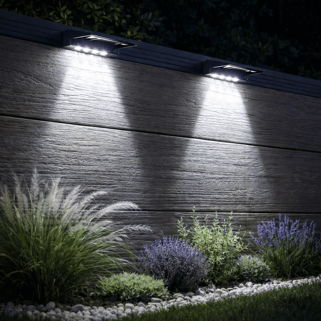 Modern Rectangular Solar LED Wall Light 1-Light