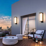 Modern Rectangular Solar LED Wall Sconce 1-Light