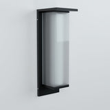 Modern Rectangular Solar LED Wall Sconce 1-Light Lasson Living
