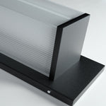 Modern Rectangular Solar LED Wall Sconce 1-Light Lasson Living