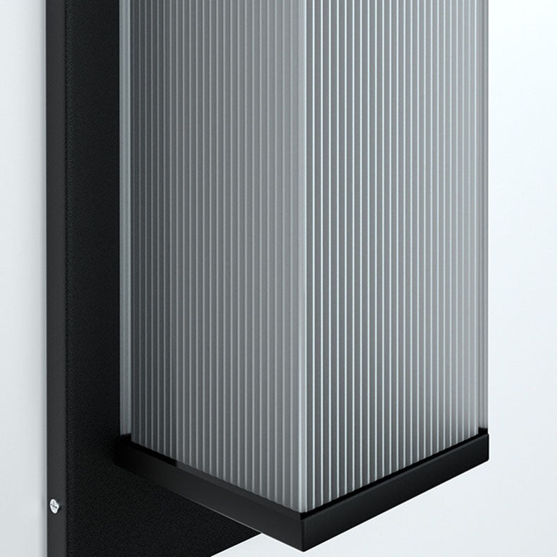 Modern Rectangular Solar LED Wall Sconce 1-Light Lasson Living