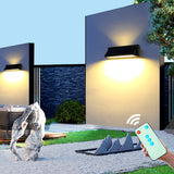 Modern Rectangular Solar Wall LED Sconce 1-Light