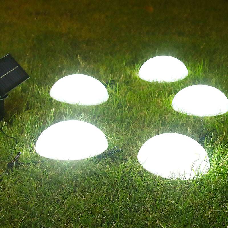 Modern Round Solar LED Garden Light 5-Light