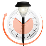 Modern Round Solar LED Garden Stake Light 1-Light