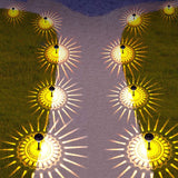 Modern Round Solar LED Garden Stake Light 1-Light