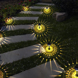 Modern Round Solar LED Garden Stake Light 1-Light
