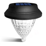 Modern Round Solar LED Garden Stake Light 1-Light