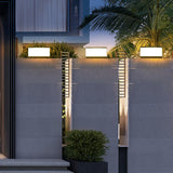 Modern Round Solar LED Post Light 1-Light