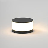 Modern Round Solar LED Post Light 1-Light