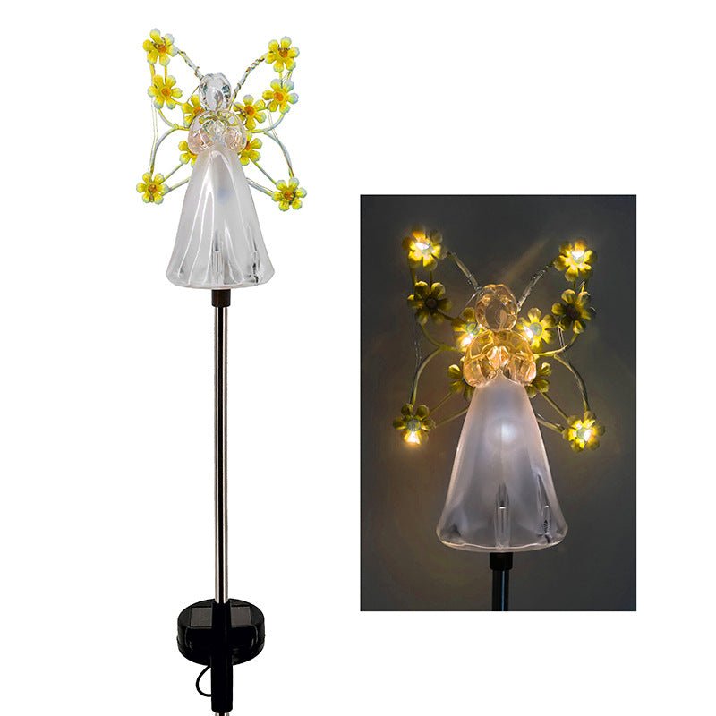 Modern Solar Angel LED Garden Stake Light 1-Light