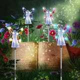 Modern Solar Angel LED Garden Stake Light 1-Light