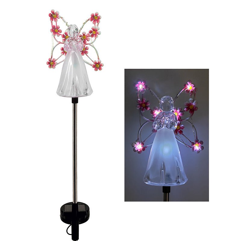 Modern Solar Angel LED Garden Stake Light 1-Light