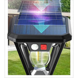 Modern Solar LED Motion Sensor Garden Post Light 1-Light