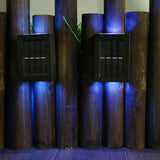 Modern Square 2-Light LED Solar Wall Sconce Lamp