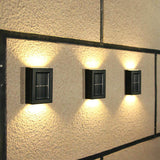 Modern Square 2-Light LED Solar Wall Sconce Lamp