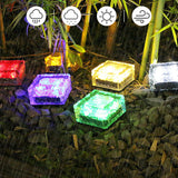 Modern Square Solar Glass LED Ground Light 1-Light