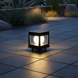 Modern Square Solar LED Globe Floor Light 1-Light