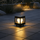 Modern Square Solar LED Globe Floor Light 1-Light