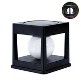 Modern Square Solar LED Globe Floor Light 1-Light