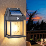 Modern Square Solar LED Wall Lantern 1-Light